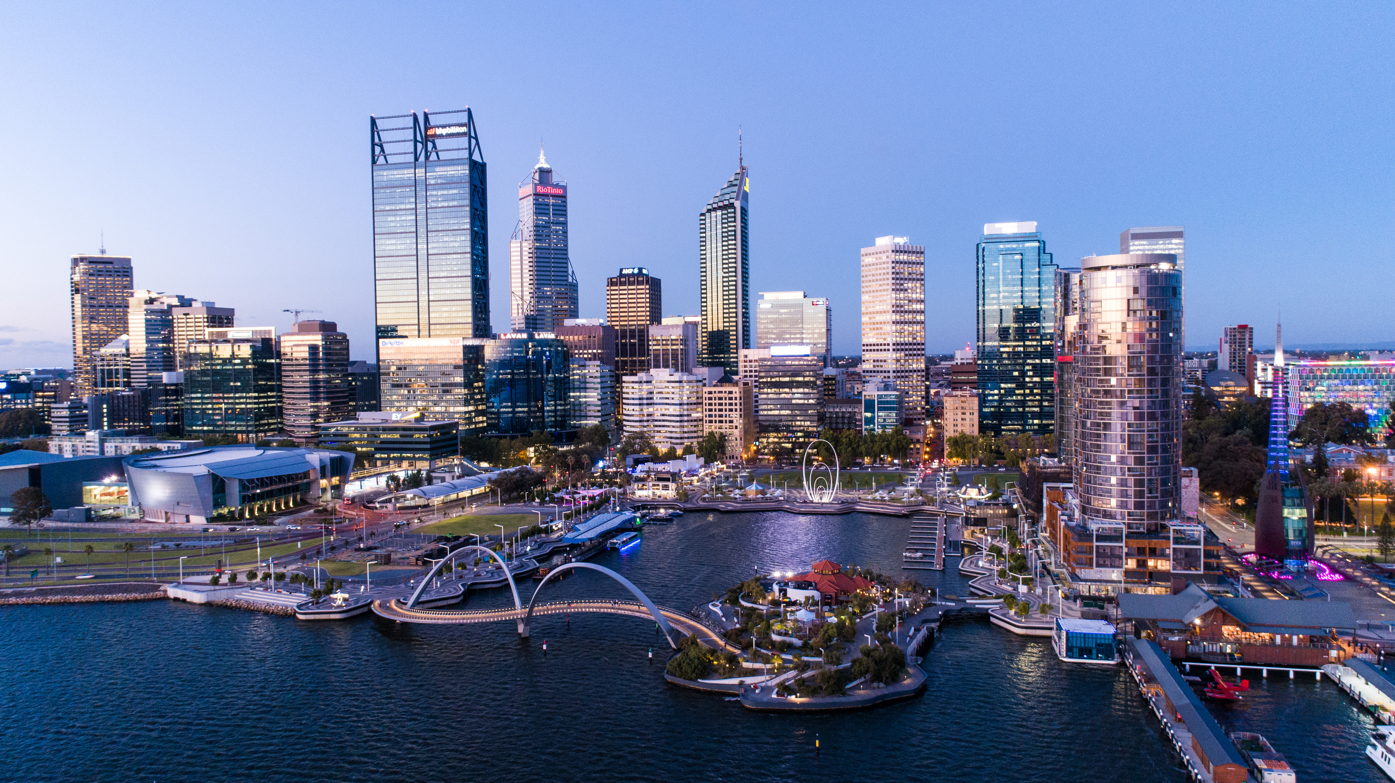 Skyline of Perth at sunset Skyline of Perth at sunset